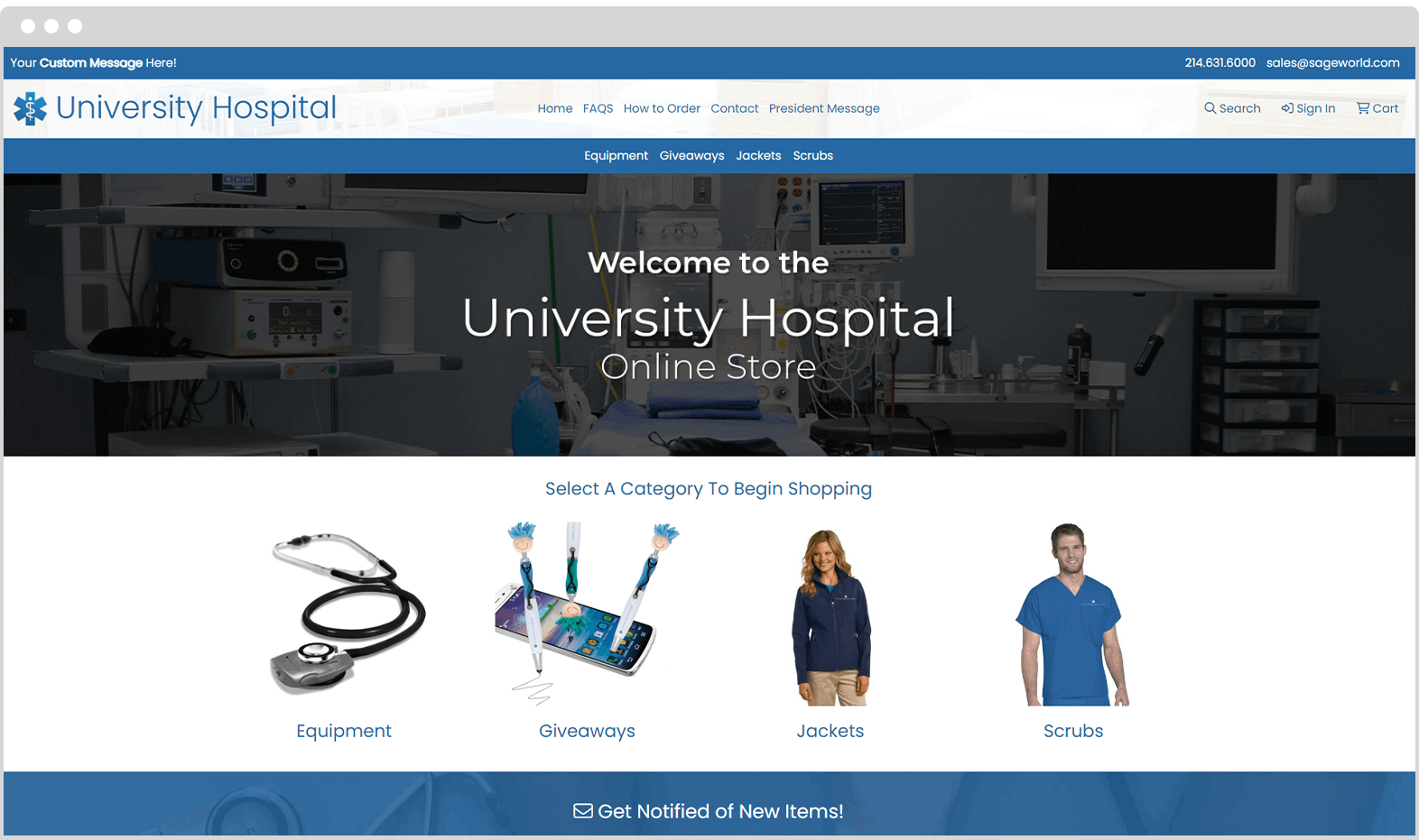 Healthcare Company Store Example