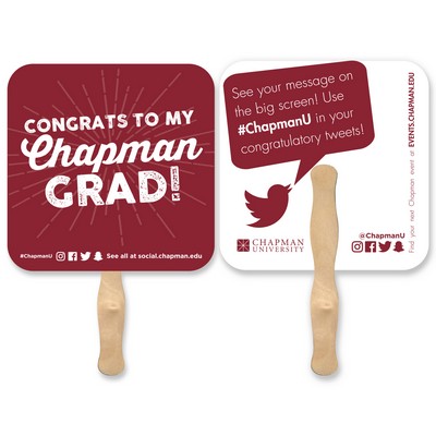 Rounded Square Shape Single Hand Fan